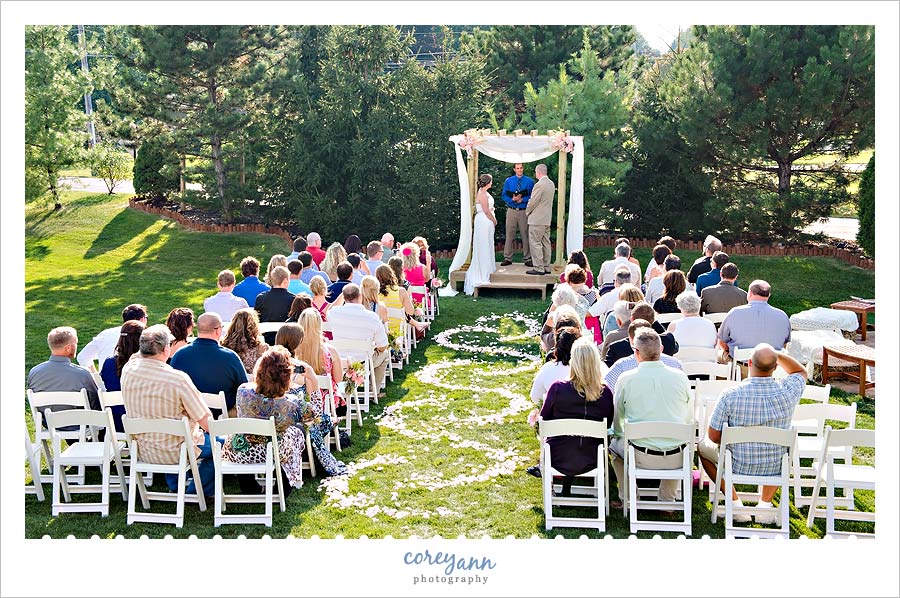 backyard wedding ceremony in massillon ohio