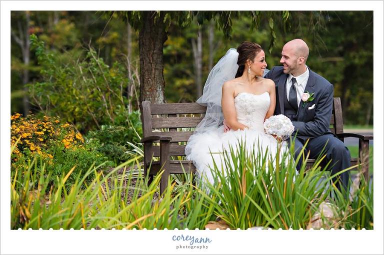 outdoor wedding portrait in october in ohio