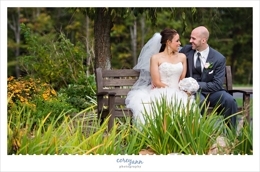 outdoor wedding portrait in october in ohio