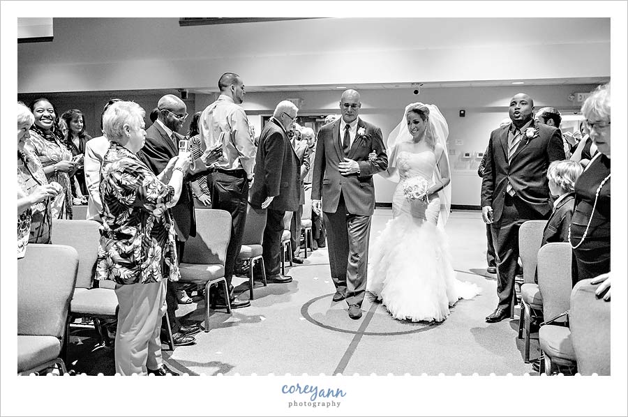 bride walking down aisle