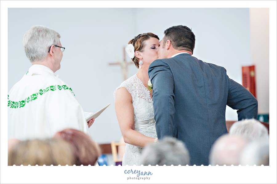 first kiss during catholic ceremony in seville ohio