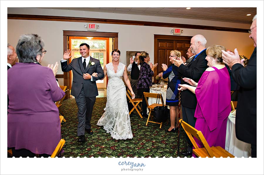 bride and groom wedding  entrance