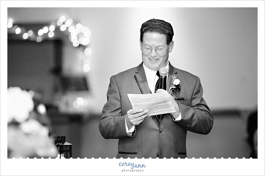 father of the bride wedding toast in ohio