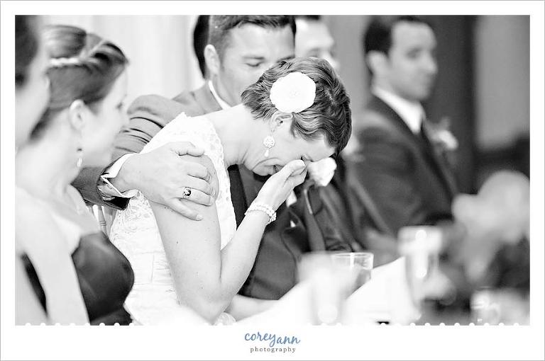 bride crying during father's toast 