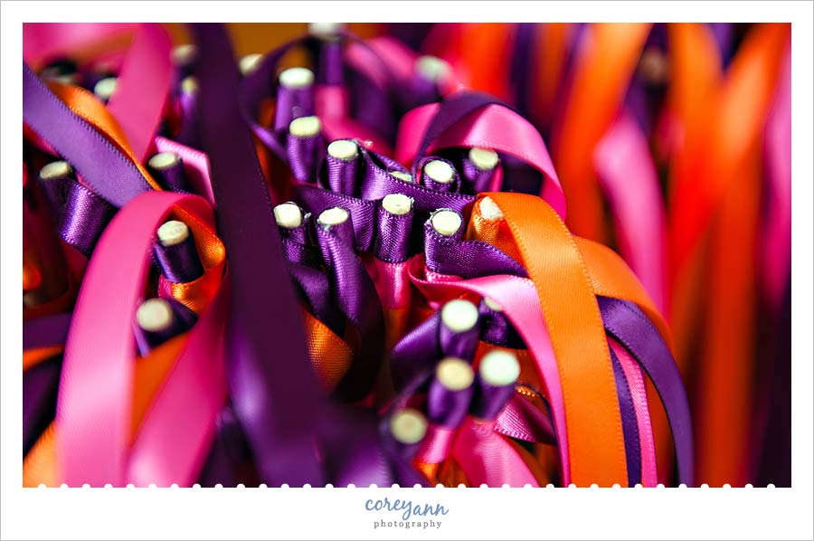 ribbon wands for exit from wedding