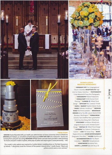 Real Wedding feature in The Knot magazine