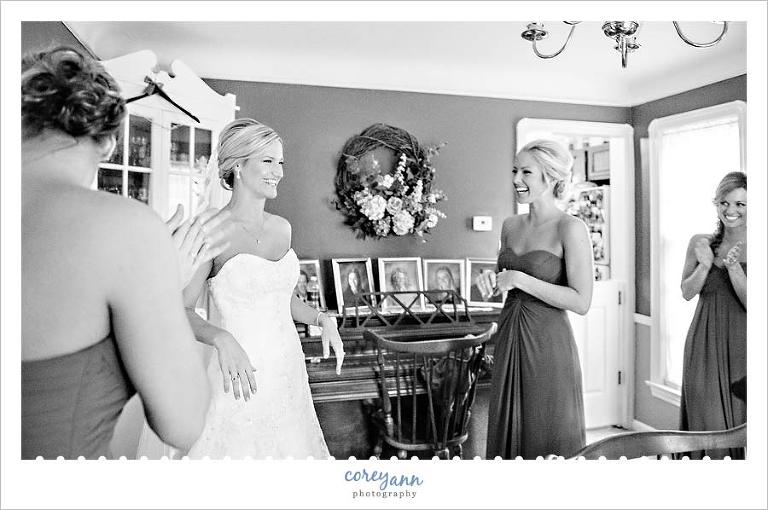 bride getting ready before wedding in cleveland