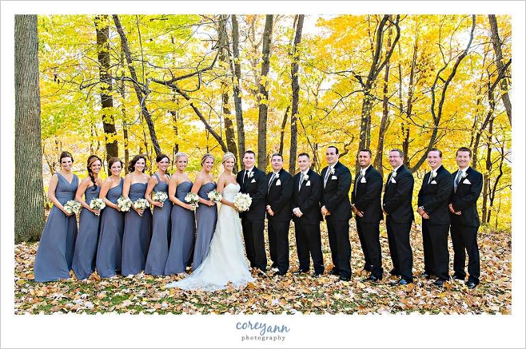 pewter and black bridal party