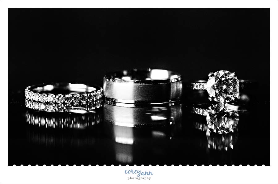 wedding ring image on mirror