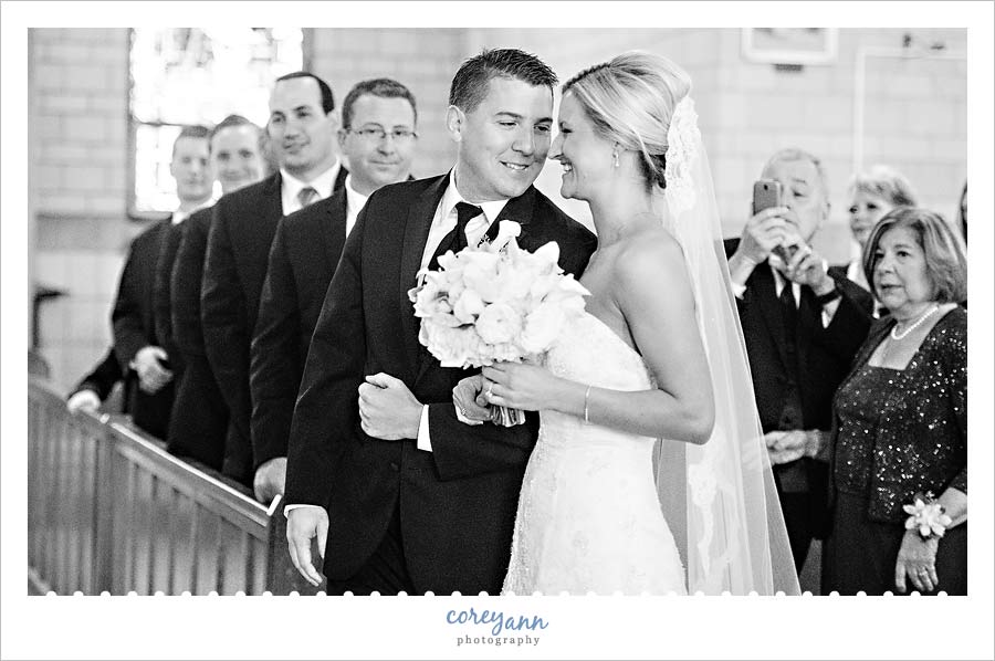 wedding ceremony at our lady of angels in cleveland ohio