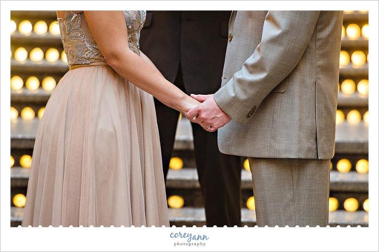 holding hands during wedding ceremony in ohio