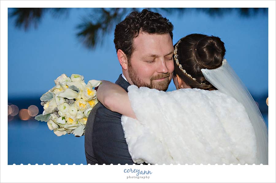 December wedding portrait  in New Haven, CT