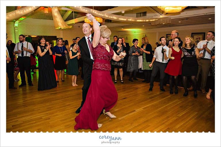bride's parents dancing wedding reception