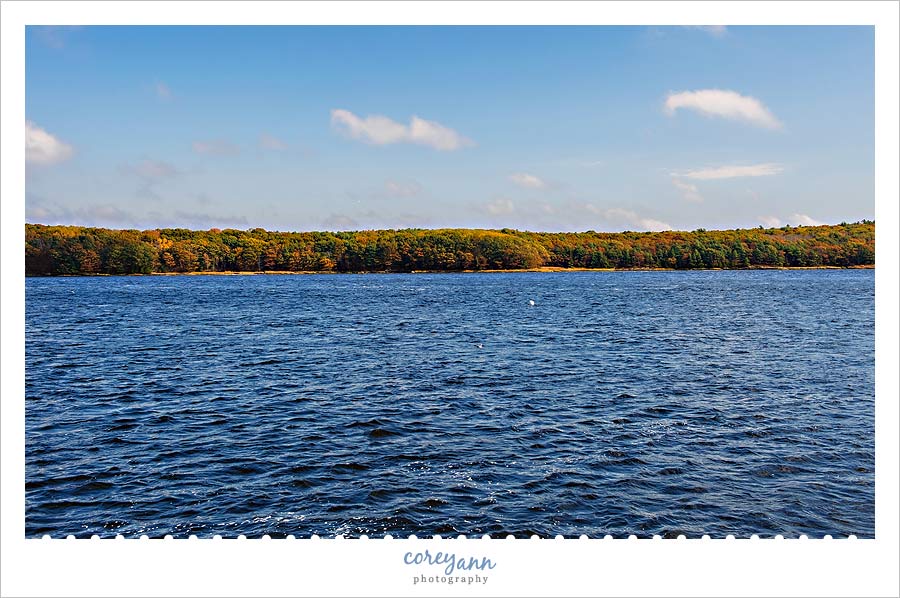 waterfront in Bath Maine during October