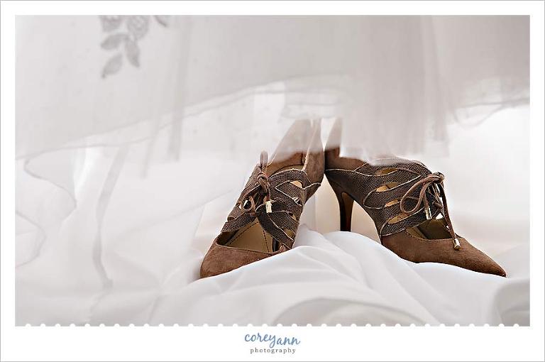 brown wedding bridal boots 