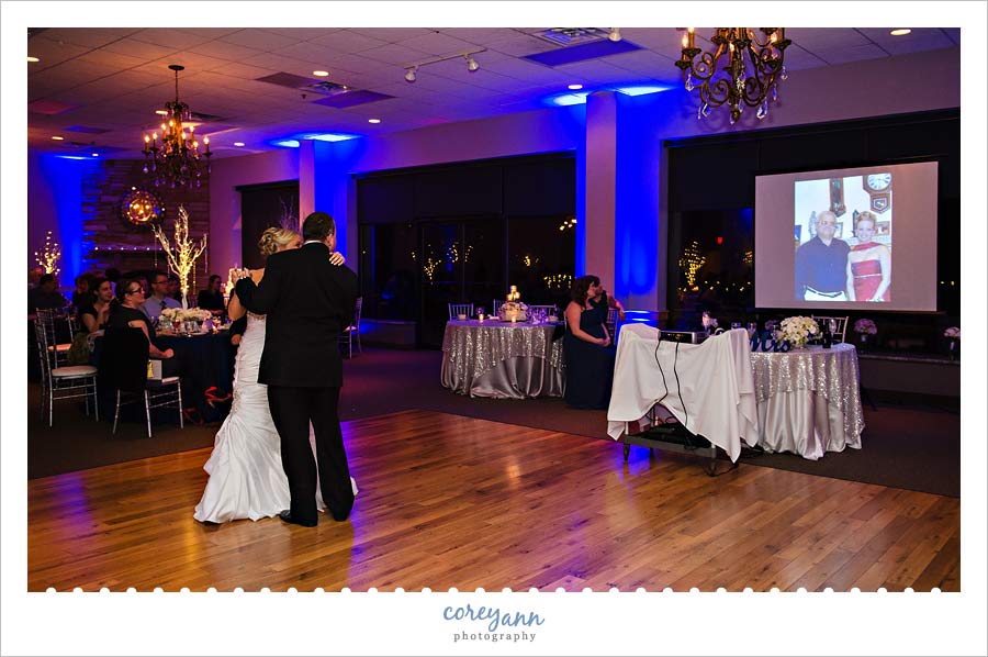bride dancing with brother for father daughter dance