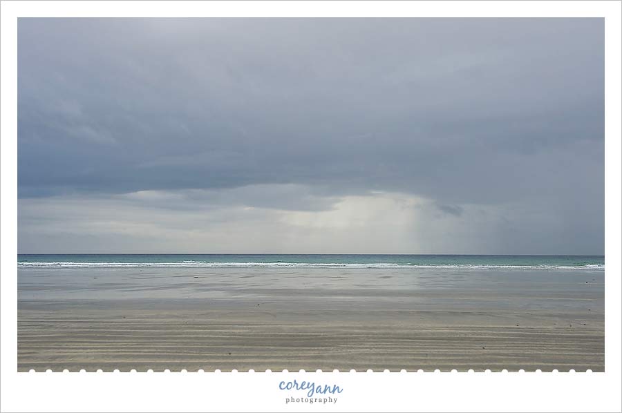 rain on long sands beach in york maine
