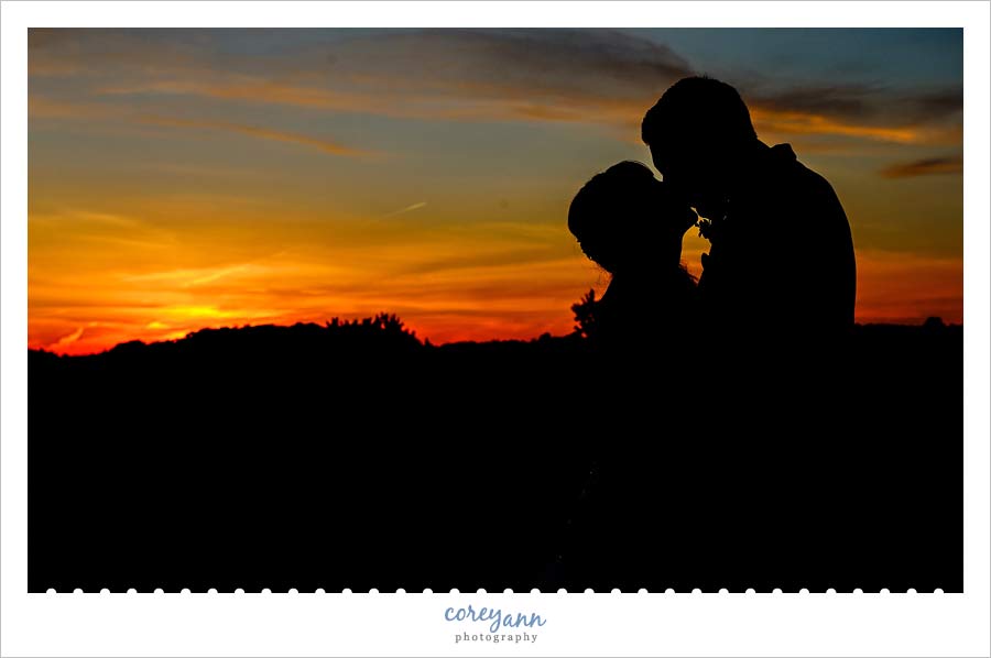 gone with the wind style wedding picture with sunset