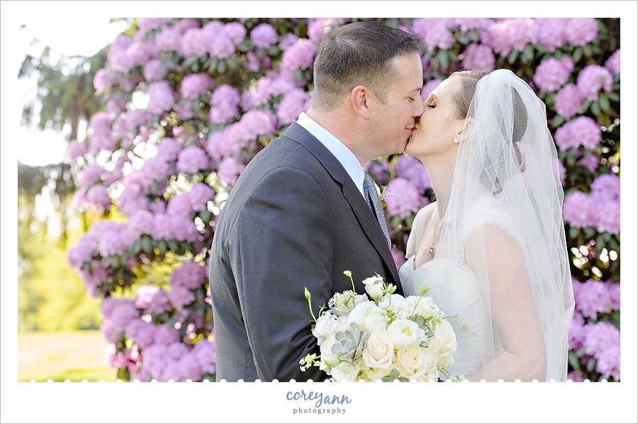 wedding portrait by rhododendron in may 