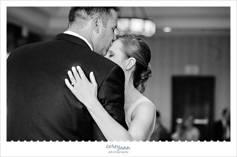 first dance at wedding reception at portage country club