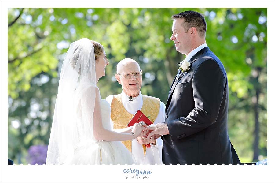 outdoor wedding ceremony in may akron