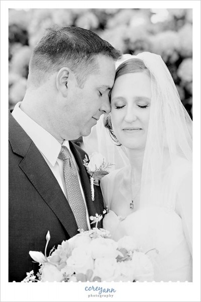 black and white wedding portrait in ohio
