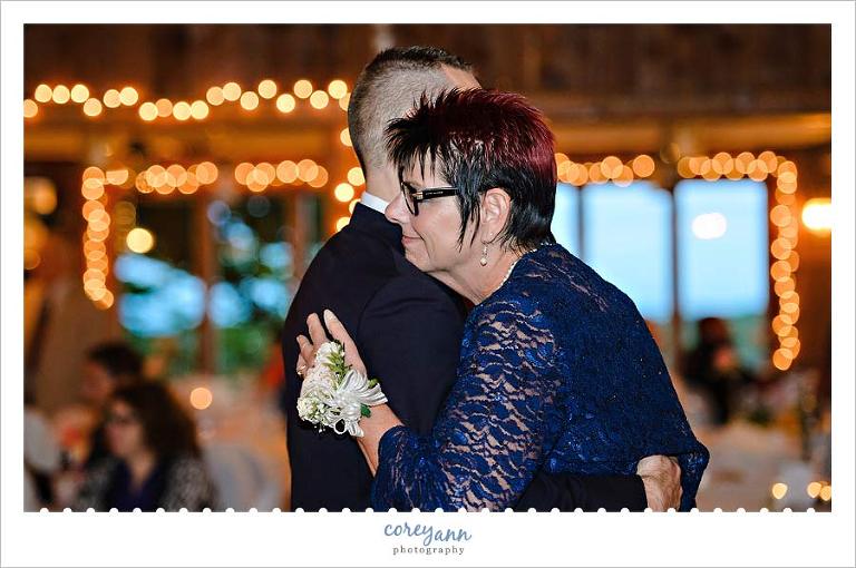 mother son dance at wedding reception 