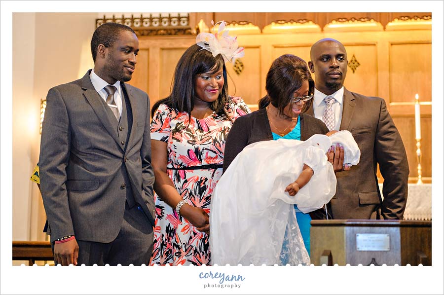 Landon's Christening at University Circle United Methodist Church Corey Ann Photography