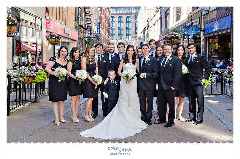 bridal party on east 4th in cleveland ohio