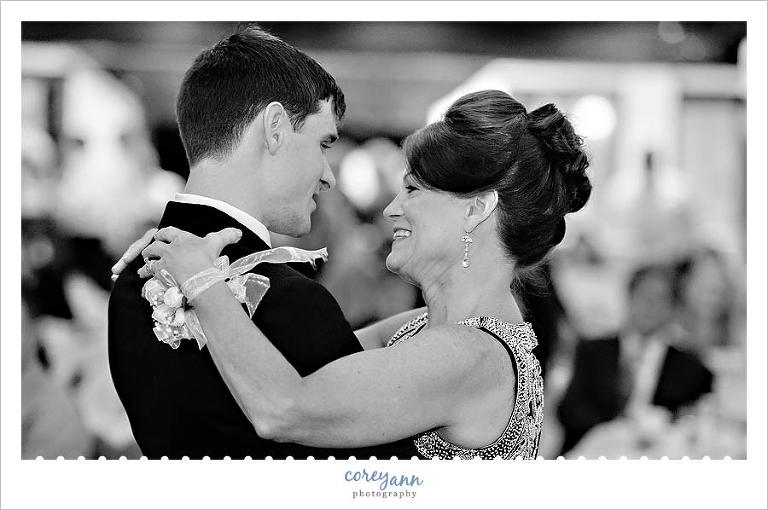 mother son dance at wedding reception in cleveland ohio