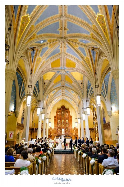wedding ceremony at st john the evangelist in downtown cleveland ohio