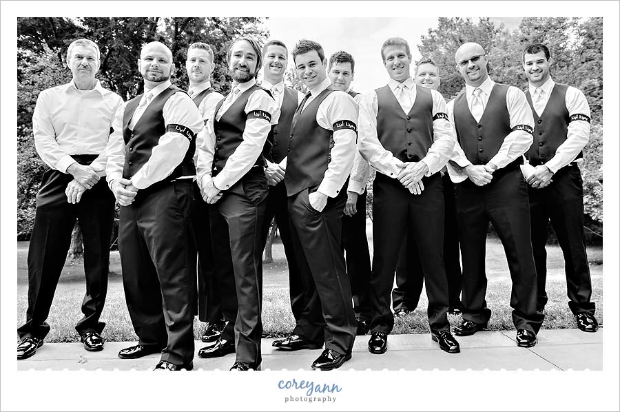 groomsman portrait taken by ring bearer 