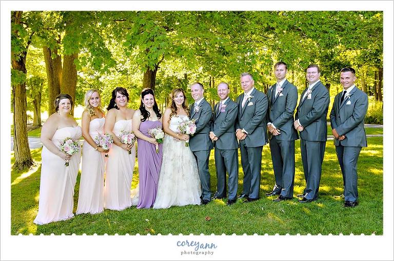 purple and pink bridal party 