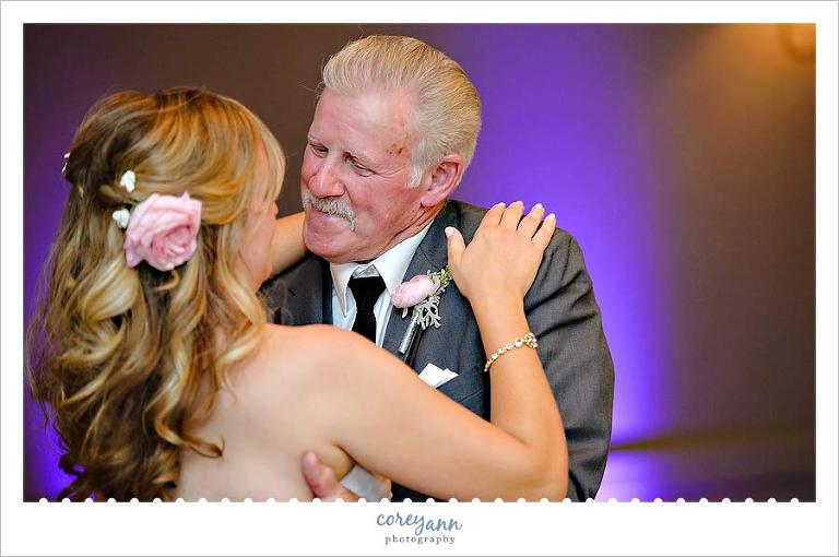 proud father during father daughter wedding dance