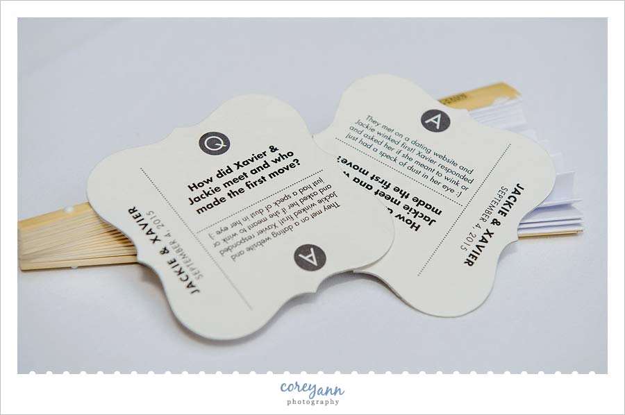 fun custom coasters for wedding reception