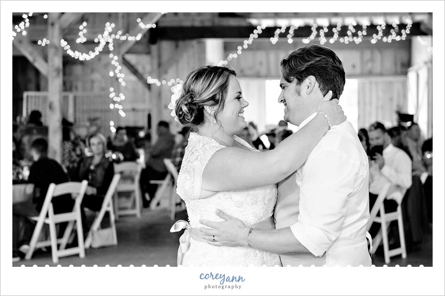 first dance at wedding reception in medina ohio