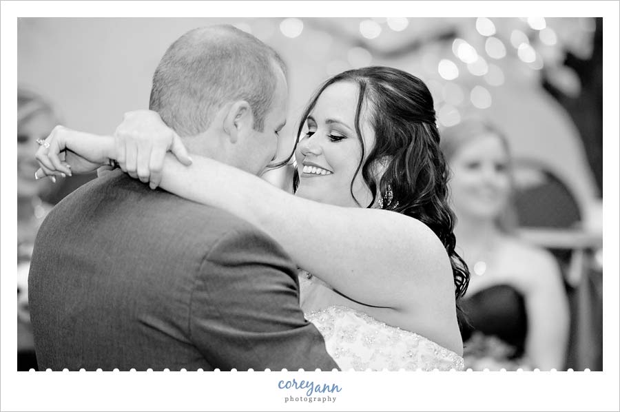 first dance at wedding reception in medina ohio