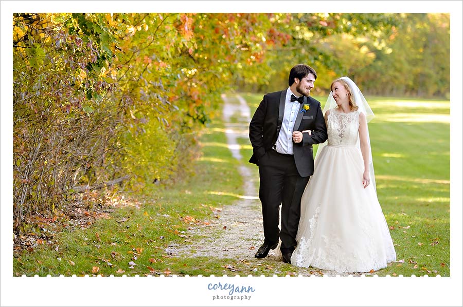 bride and groom at virginia kendall park