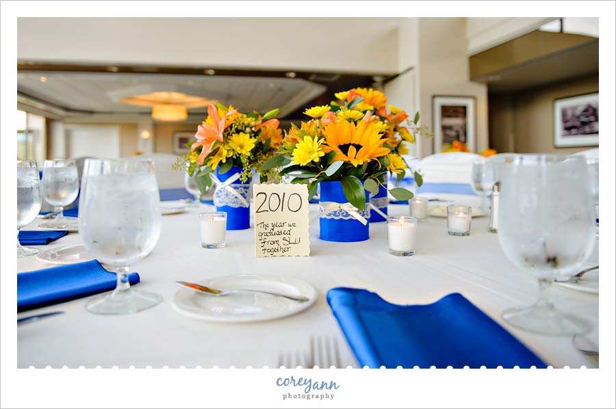 sunflower wedding reception centerpieces