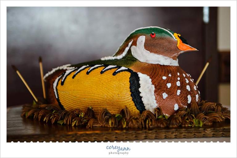 groom duck decoy cake