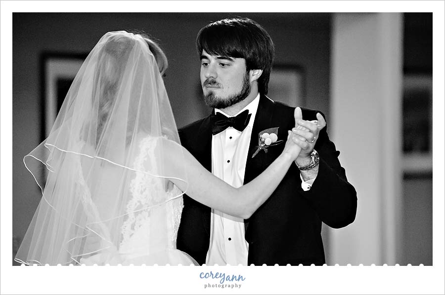 first dance at wedding reception at silver lake country club