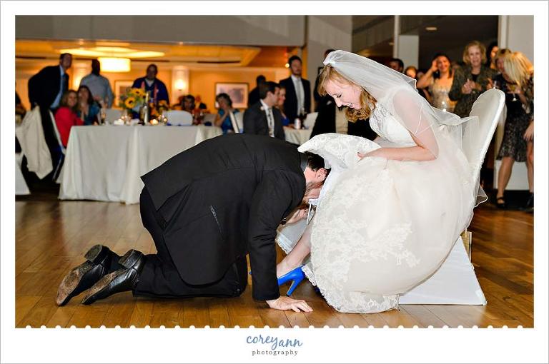 garter removal during wedding reception