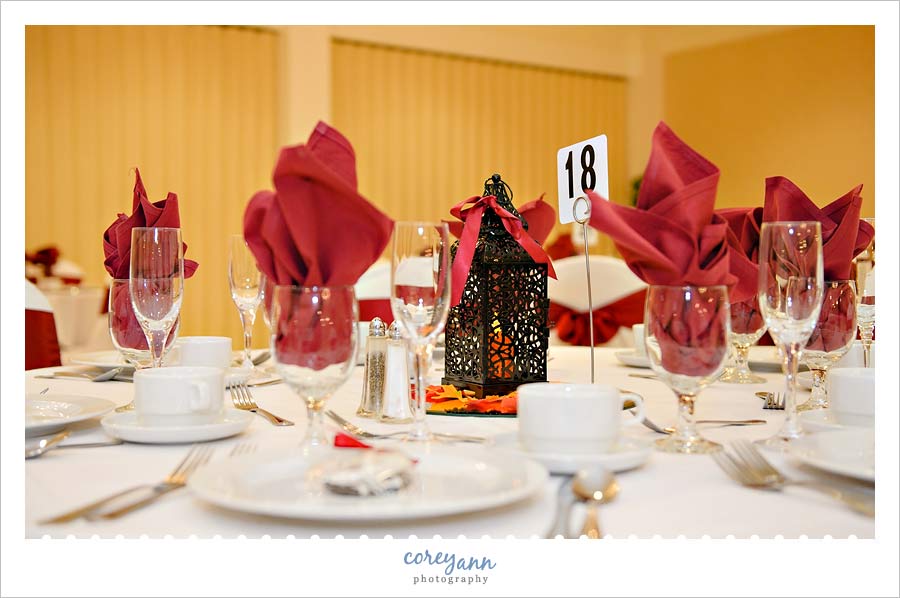 wine decor at wedding reception at tom's country place in avon ohio