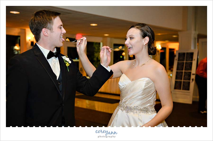 pie cutting instead of cake cutting at wedding reception