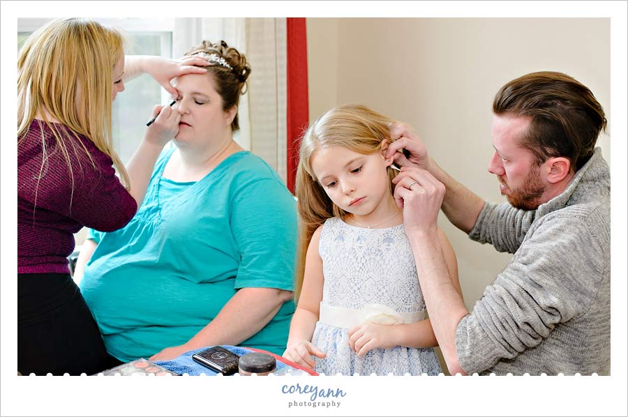 bride getting ready in dartmouth ma