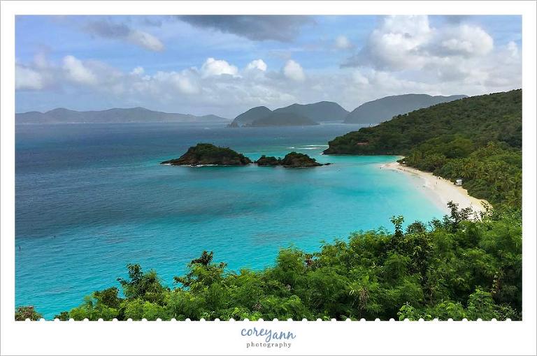 scenic view of trunk bay on st john