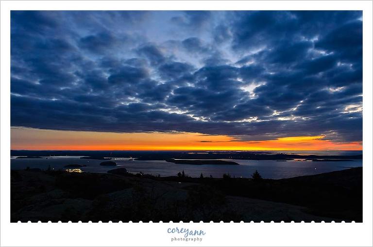 Sunrise from Cadillac Mountain in Maine