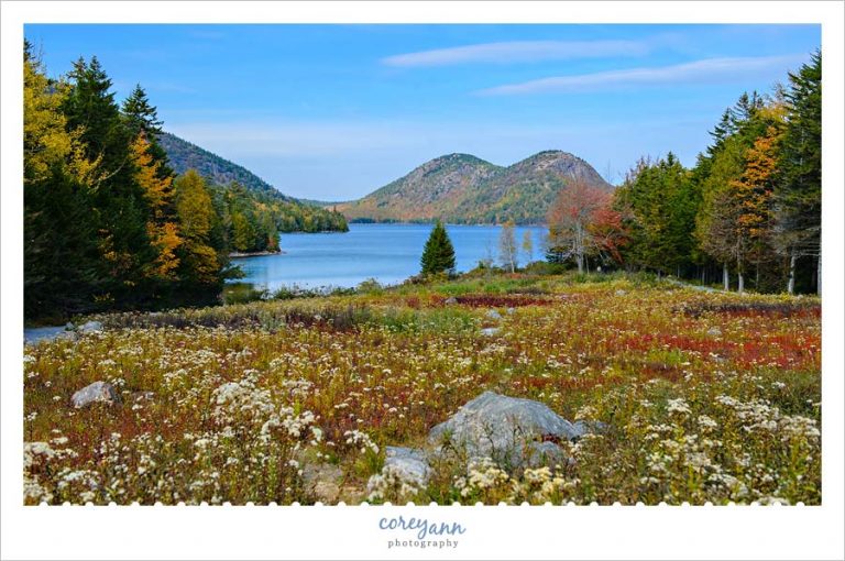 Jordan Pond in Acadia National Park in October
