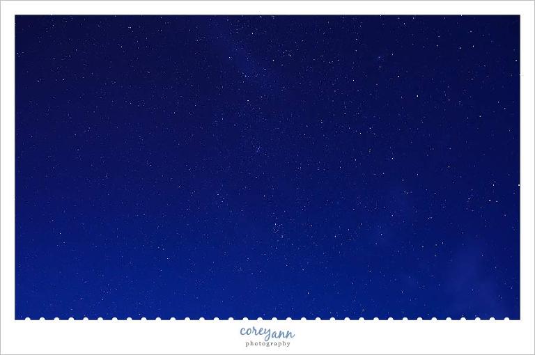 Starry skies above Bar Harbor in Maine