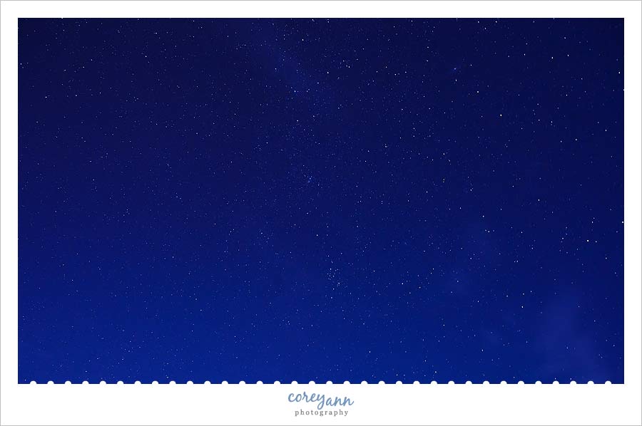 Starry skies above Bar Harbor in Maine